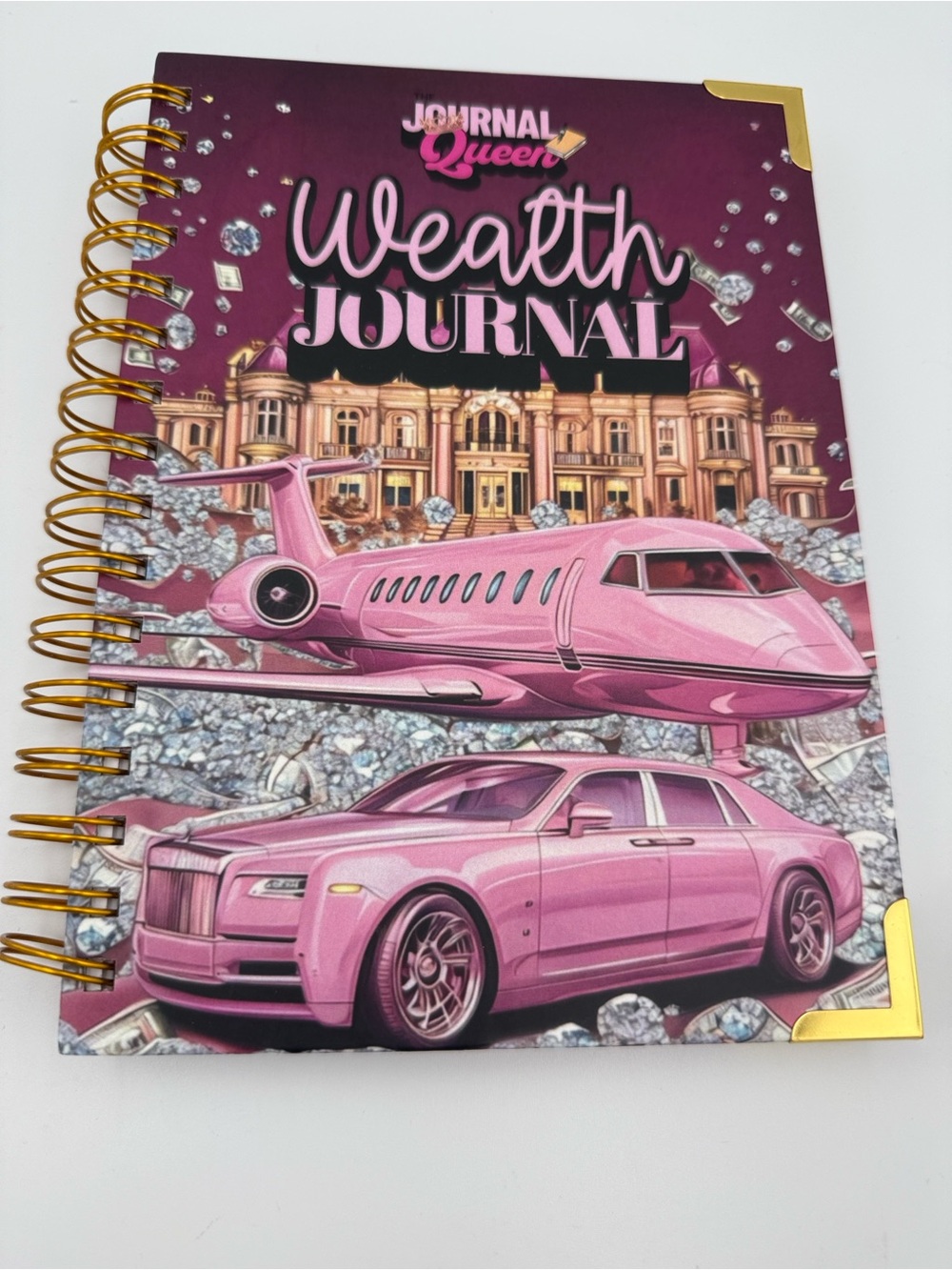 Journal Queen Wealth Journal - Non Dated -Budget -Daily Agenda Pink